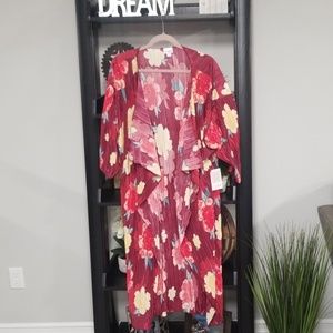 Floral Lularoe Kimono Cover up Medium